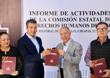 Asiste Rutilio Escandón a informe del presidente de la Comisión Estatal de los Derechos Humanos