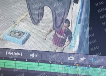 Captan a delincuente robando en un automóvil