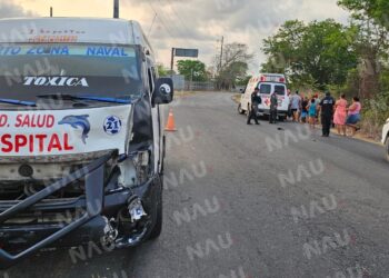 Acompañante de motociclista, resultó lesionado en un accidente
