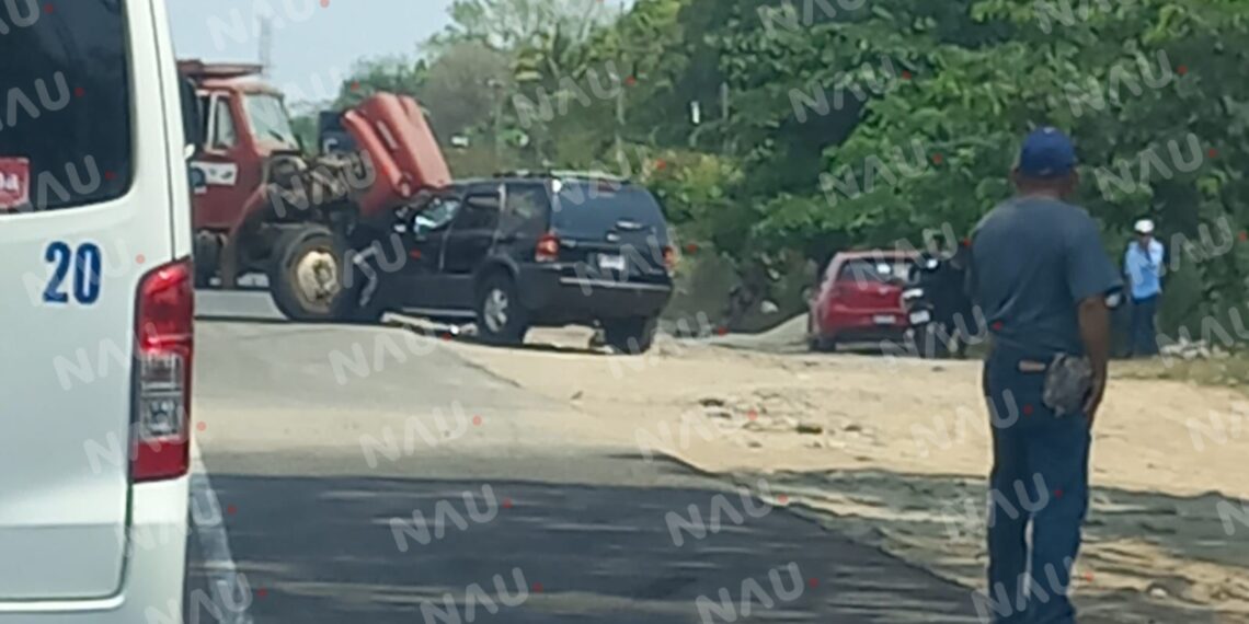 Encontronazo en Carretera Metapa – Frontera Hidalgo deja Solo Daños