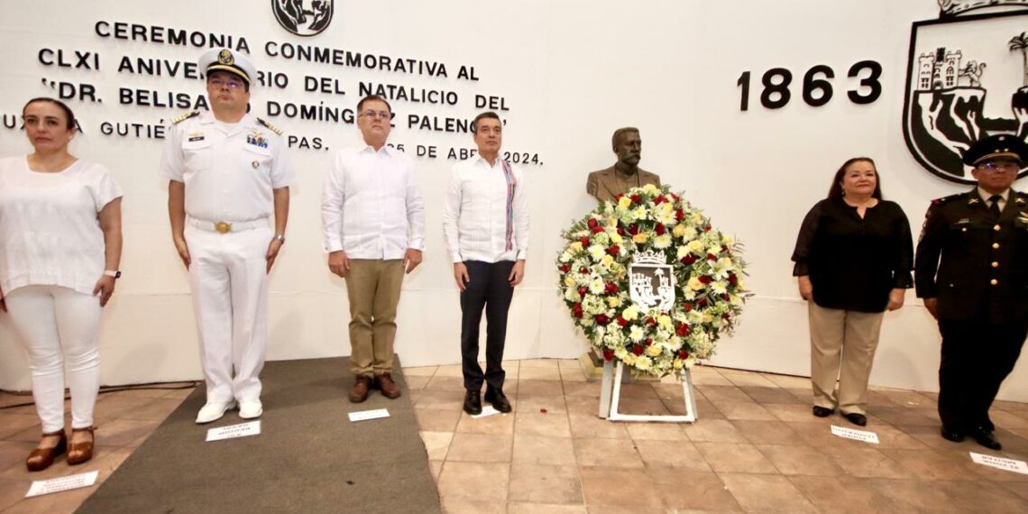 En Chiapas, conmemoran legado de Belisario Domínguez, en el 161 aniversario de su natalicio
