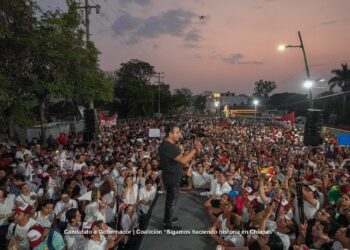 Multitudinario respaldo en Tuxtla a Eduardo Ramírez y Ángel Torres