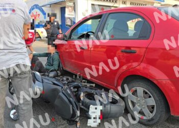 Motociclista lesionado en accidente en Tapachula