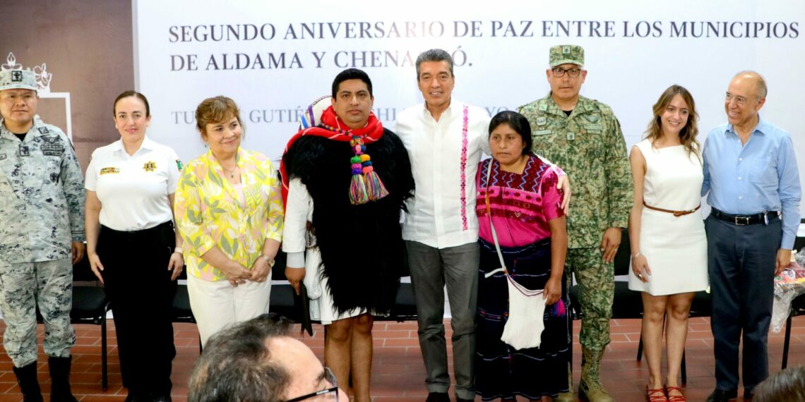 Tras 50 años de conflicto entre Chenalhó y Aldama, se cumplen dos años del pacto de paz: Rutilio Escandón