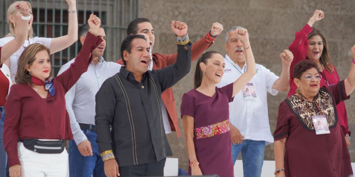 Acompaña Eduardo Ramírez a Claudia Sheinbaum en su cierre de campaña