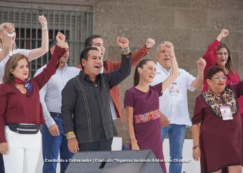 Acompaña Eduardo Ramírez a Claudia Sheinbaum en su cierre de campaña