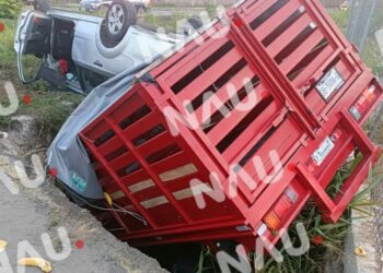 Accidente en Tapachula deja daños materiales y sin heridos