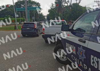 Accidente en Tapachula deja solo daños materiales
