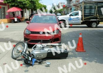 Accidente en Tapachula deja solo daños materiales