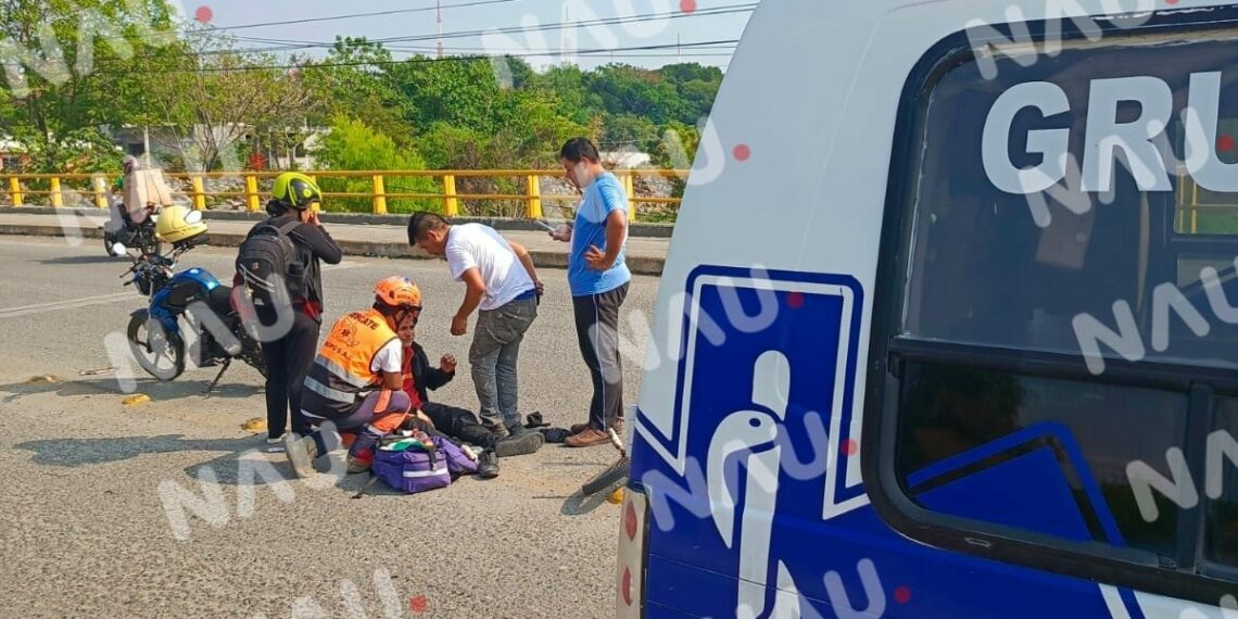 Derrapó en una motocicleta