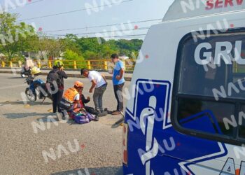 Derrapó en una motocicleta