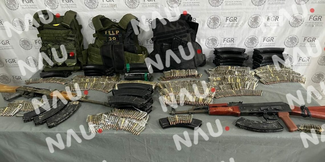 EN CATEO FGR ASEGURA ARMAS Y CARTUCHOS EN MAPASTEPEC, CHIAPAS