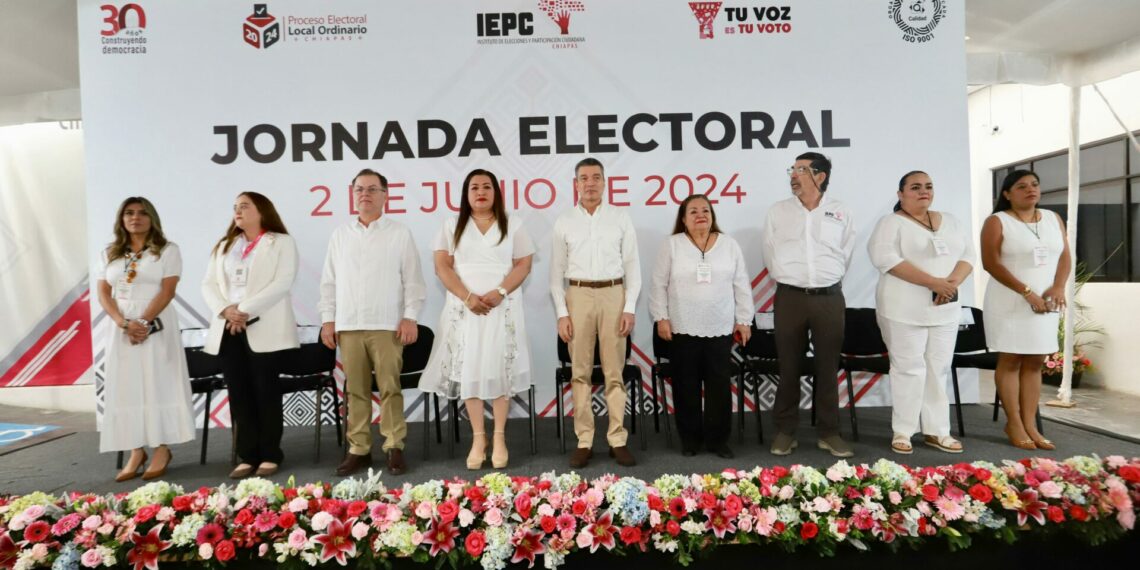 Rutilio Escandón reconoce trabajo del INE e IEPC en el proceso electoral 2024