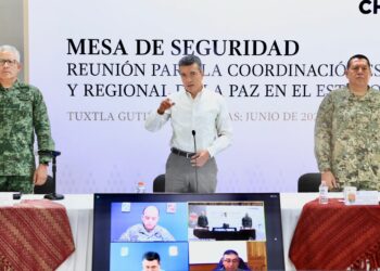 Desde la Mesa de Seguridad, Rutilio Escandón reitera el llamado a extremar precauciones por lluvias