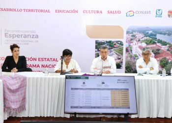 Rutilio Escandón y Edna Vega encabezan reunión para cierre del Programa Nacional de Reconstrucción