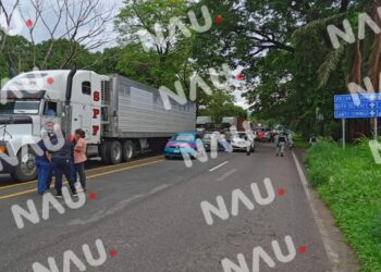 Cae árbol encima de un camión de personal en la carretera Tapachula – Puerto Madero