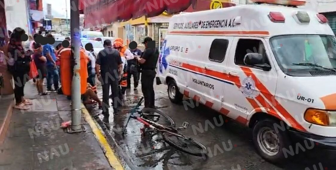 Accidente de tránsito en Tapachula deja a ciclista herido