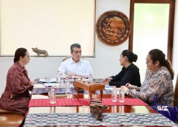 Rutilio Escandón se reúne con la subsecretaria para América Latina y el Caribe de la de SRE, Laura Carrillo