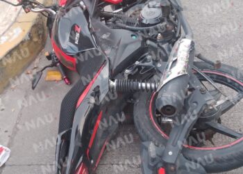 Accidente de motocicletas en Tapachula deja un herido grave