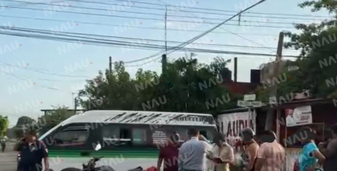 Accidente de tránsito en Tapachula deja a motociclista lesionado