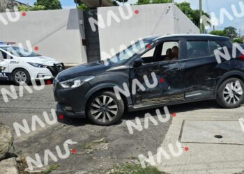 Motociclista resulta lesionado en accidente vial