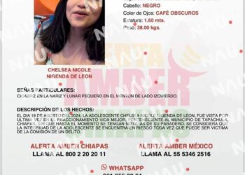 Solicitan Ayuda para Localizar a Menor de 13 Años Desaparecida en Tapachula