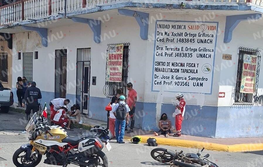 Accidente en el cruce del Uno X Uno deja dos heridos en Tapachula