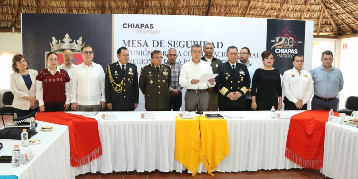 Reconoce Rutilio Escandón colaboración de Sedena, Semar y Guardia Nacional a favor de la seguridad de Chiapas