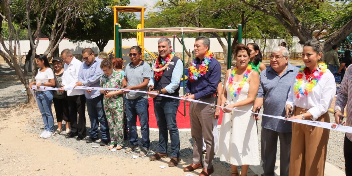 Inaugura Rutilio Escandón la reconstrucción del Parque del ISSSTE en Tuxtla Gutiérrez