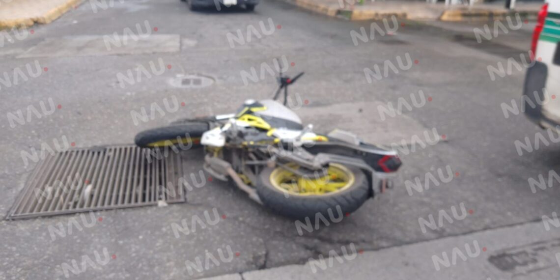 Accidente de motocicleta en Tapachula: joven resulta con lesiones leves