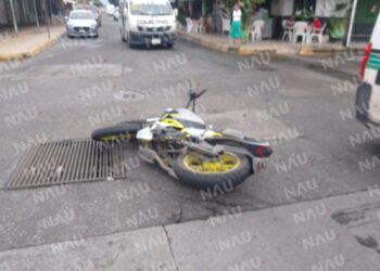 Accidente de motocicleta en Tapachula: joven resulta con lesiones leves