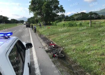 Accidente en carretera Mapastepec – Pijijiapan deja a motociclista lesionado