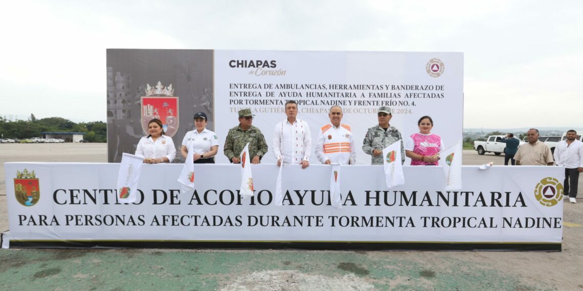 Rutilio Escandón da banderazo a la entrega de ayuda humanitaria a población afectada por lluvias