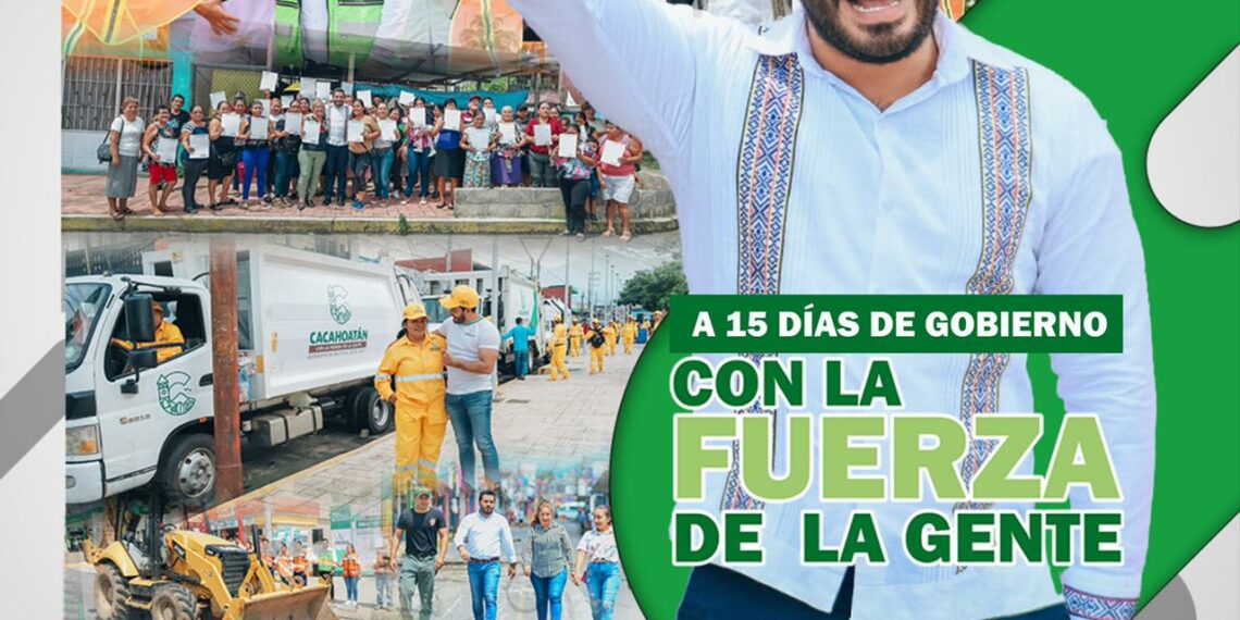 En 15 días de Gobierno, Víctor Saldaña le está cambiando el rostro a Cacahoatán.