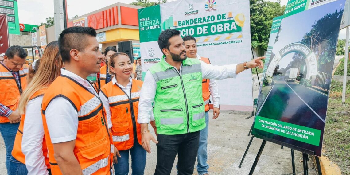 Víctor Saldaña da banderazo de obra que le cambiará el rostro a Cacahoatán.
