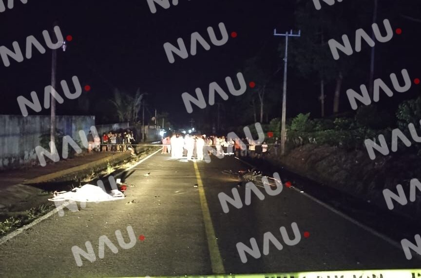 Un mu3rt0 y un herido en accidente de motocicleta en Cacahoatán