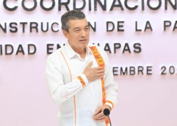 Destaca Rutilio Escandón entrega de obras carreteras, caminos y puentes en el Soconusco y Los Llanos