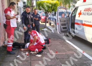 Persona lesionada encontrada en la vía pública en la colonia 16 de septiembre en Tapachula