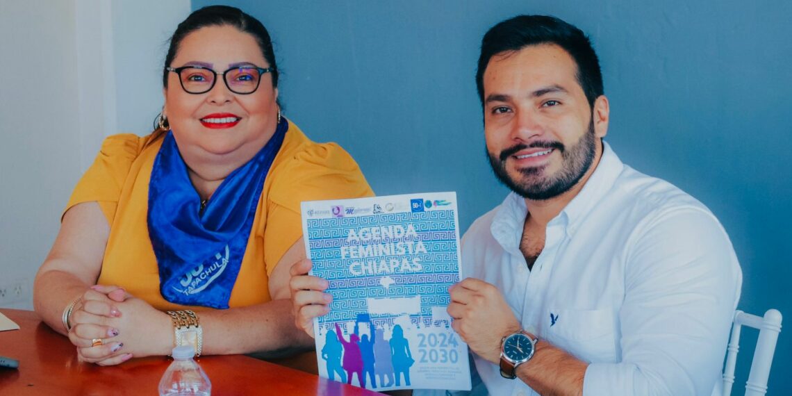 Víctor Saldaña promueve la seguridad y derechos de las mujeres en Cacahoatán.