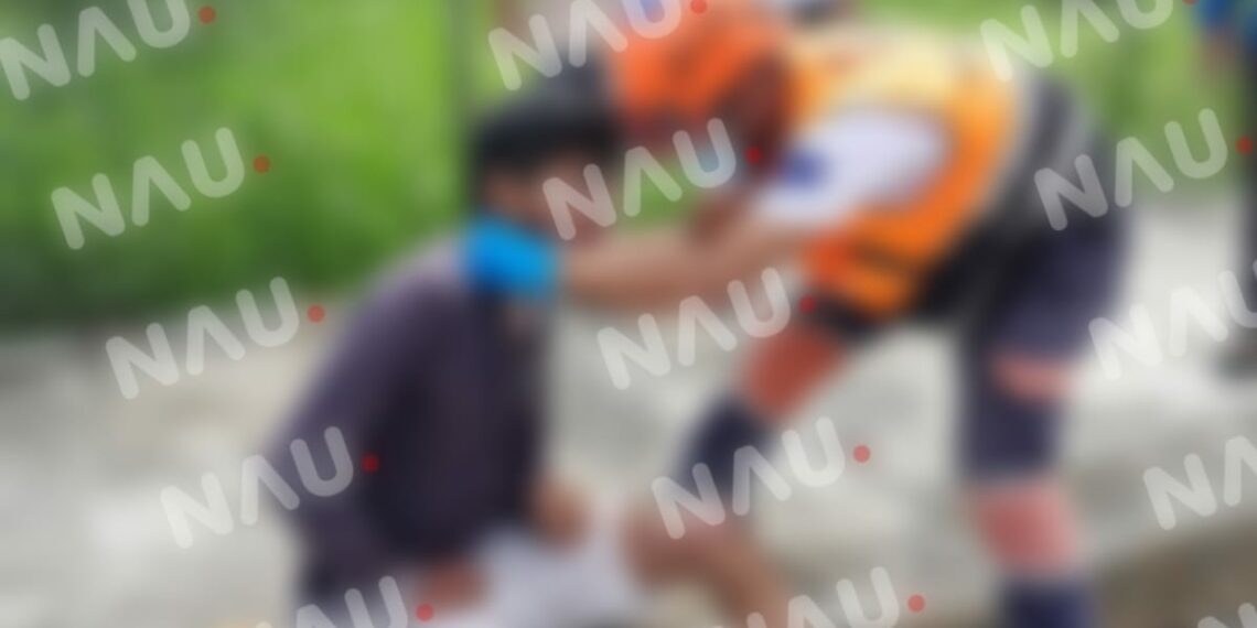 Accidente de motocicleta deja a joven herido en Tapachula