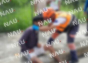 Accidente de motocicleta deja a joven herido en Tapachula