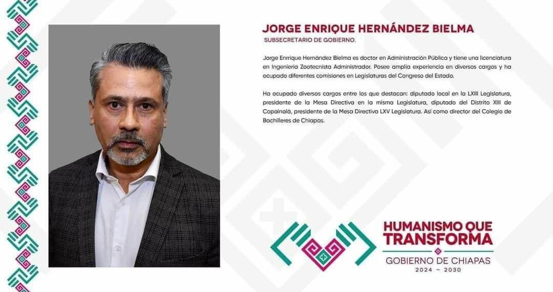 Eduardo Ramírez nombra a Jorge Enrique Hernandez Bielma como Subsecretario de Gobierno