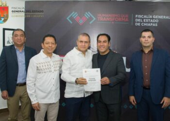 Eduardo Ramírez y Jorge Llaven refrendan trabajo conjunto por la paz de Chiapas