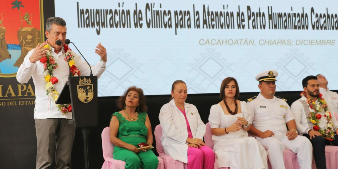 Inaugura Rutilio Escandón la Clínica para la Atención de Parto Humanizado número 20, en Cacahoatán