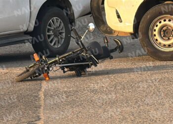 Atropellamiento en Tapachula deja a motociclista inconsciente