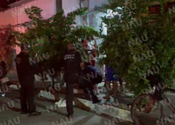 Dos jóvenes resultan heridos en accidente de moto en Tapachula