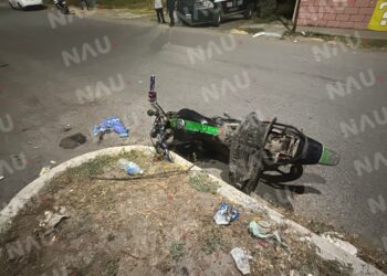 Fuerte accidente en Tapachula deja dos motociclistas gravemente heridos