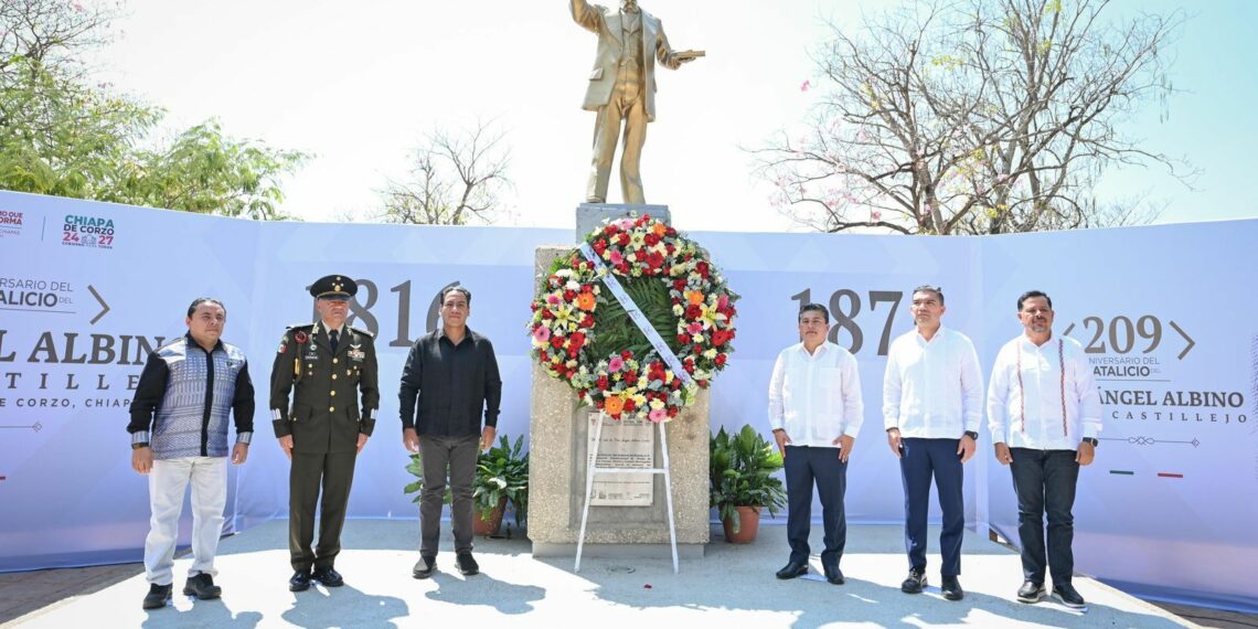 Asiste Eduardo Ramírez a la conmemoración del 209 aniversario del natalicio del general Ángel Albino Corzo