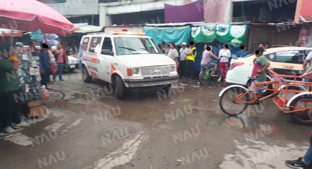 Persona atropellada en el mercado San Juan de Tapachula