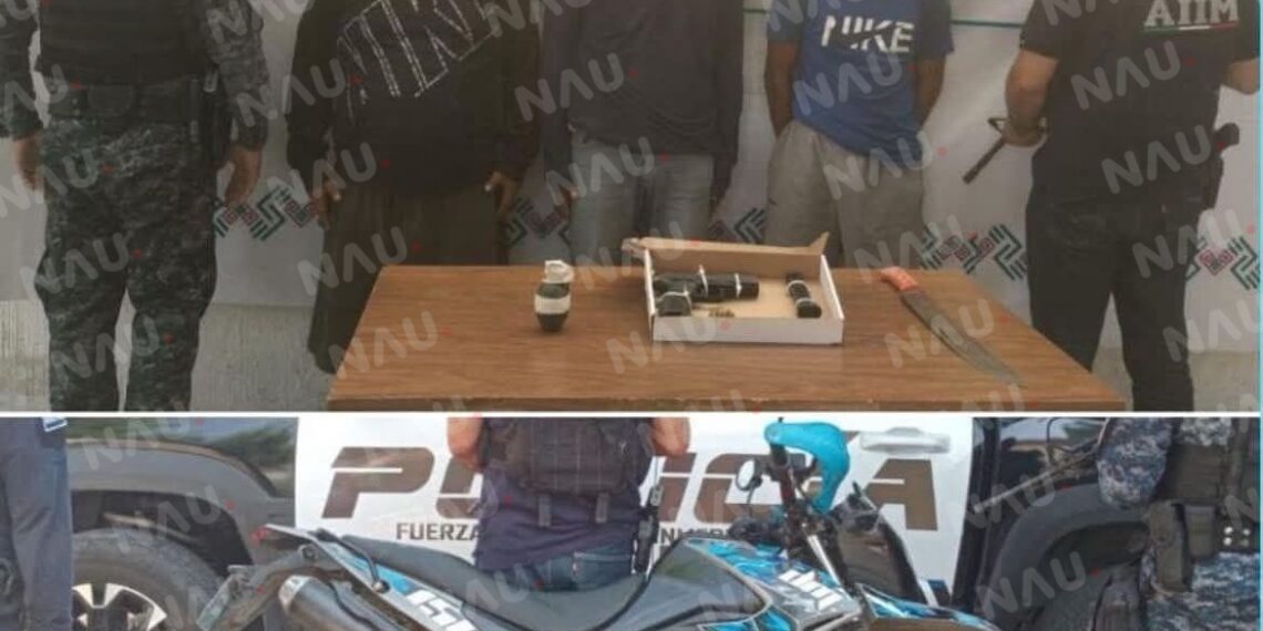 Detienen a seis personas por presuntos delitos contra la salud y portación de arma en Acacoyagua